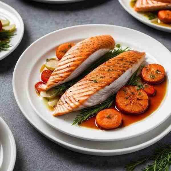 Копченая рыба и копченая куриная грудка